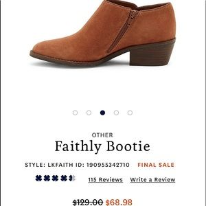 Faithly lucky brand bootie, size 8 1/2